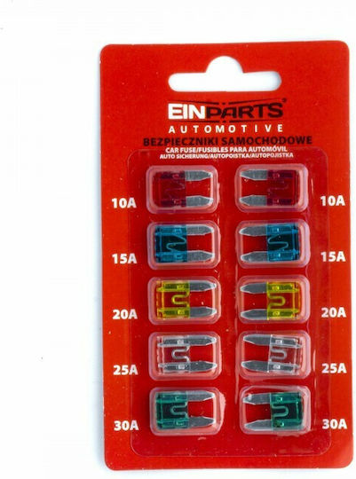 Einparts Set Auto-Sicherungen Flachstecksicherungen 10Stück