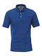 REDMOND Men's blue short-sleeved pique polo shirt