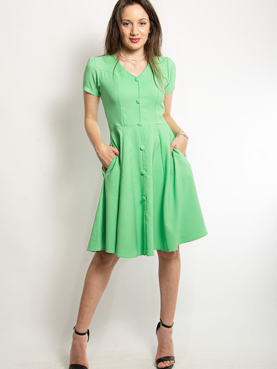 Φόρεμα Vintage Πράσινο