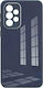 iNOS Glass Back Cover Tempered Glass / Σιλικόνης Navy Μπλε (Galaxy A33 5G)