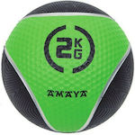 Amaya High Grip Rubber Medicine Ball 2kg Green