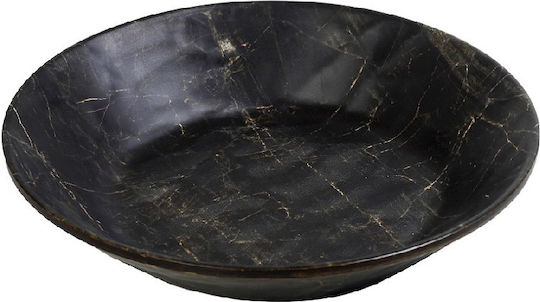 Espiel Black Wood Teller Suppe Hölzernes Schwarz mit Durchmesser 21cm