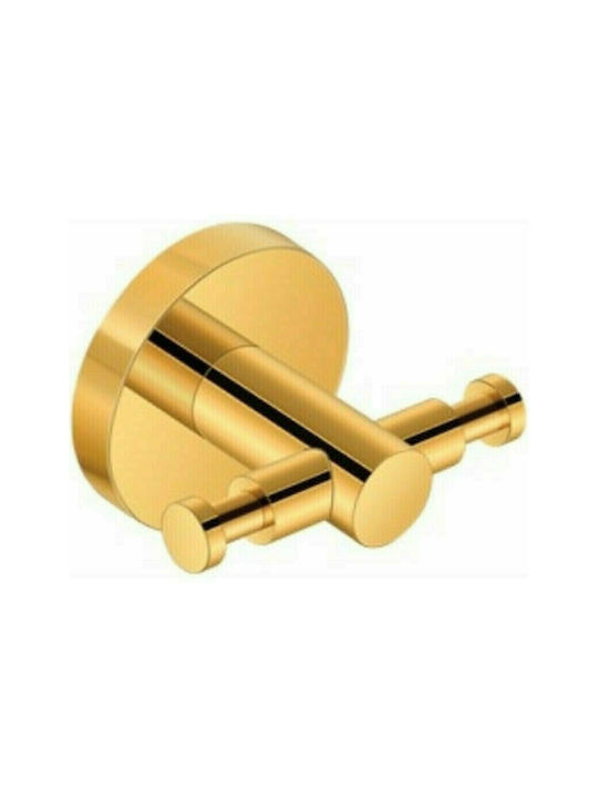 Sanco Ergon A05-25918 Άγκιστρο Μπάνιου Διπλό Χρυσό