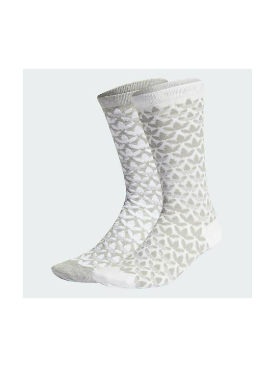 Adidas Monogram Αθλητικές Κάλτσες Λευκές 2 Ζεύγη