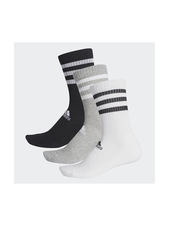 Adidas 3-Stripes Αθλητικές Κάλτσες Πολύχρωμες 3 Ζεύγη