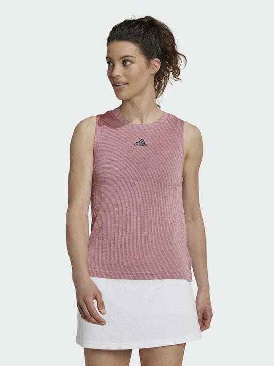 Adidas Damen Sportlich Bluse Ärmellos Beam Pink/Wonder Oxide