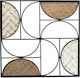 Espiel Decorative Geometric Element Black Made of Metal 51.5x1.5x51.5cm