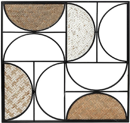 Espiel Decorațiune Geometrică Neagră Din Metal 51.5x1.5x51.5cm