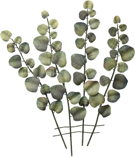 Espiel 3D Wall Decor Green Made of Metal 66x4.5x81.5cm