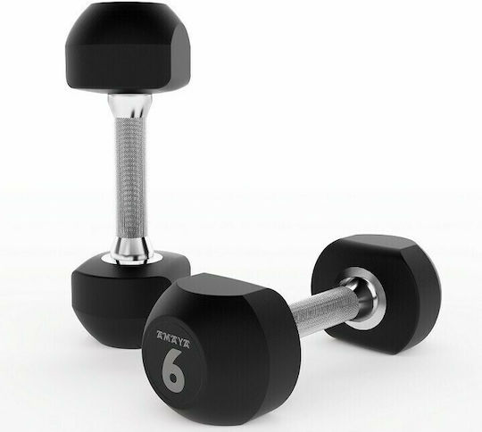 Amaya Rubber Dumbbells Σετ Βαράκια Λαστιχένια 2 x 15kg