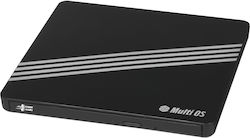 Hitachi-LG Data Storage GPM1 Extern Unitate optică Înregistrare/Citire DVD/CD pentru Desktop / Laptop Negru