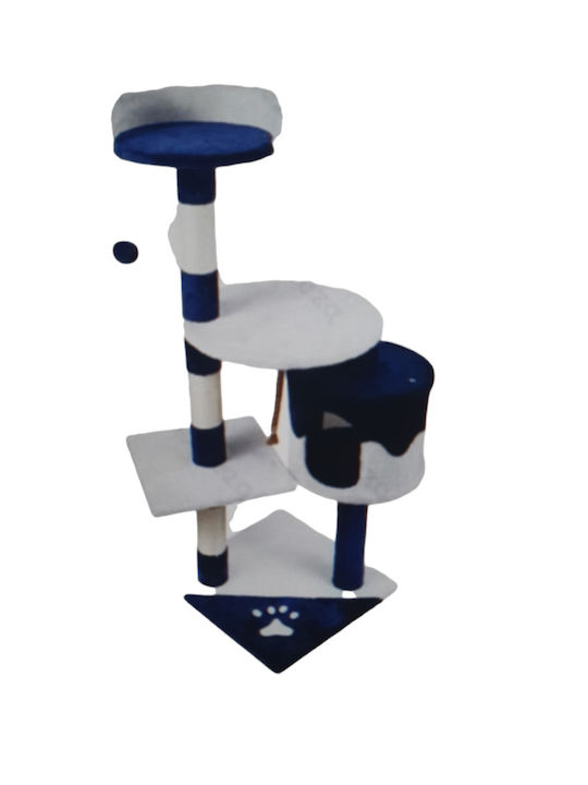 Nobleza Scratching Post Cat Trees Blue 4 levels 60x56.5x111.5cm