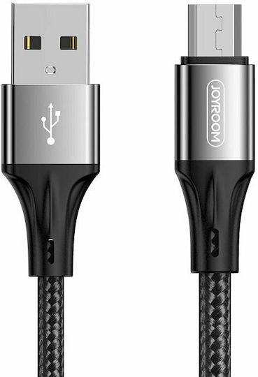 Joyroom S-1030N1 Braided USB 2.0 to micro USB Cable Μαύρο 1m