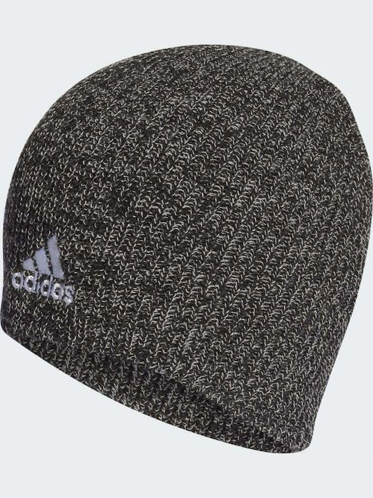 Performance Melange Woolie Beanie Beanie Unisex Σκούφος με Rib Πλέξη σε Μαύρο χρώμα