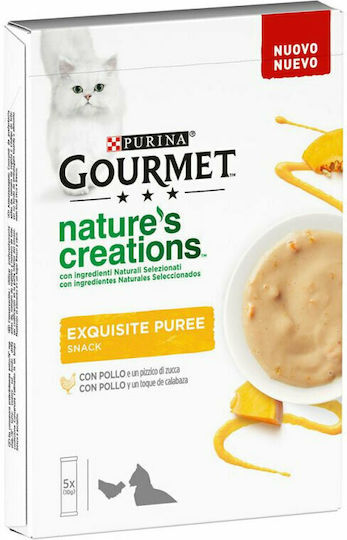 Gourmet Wet Cat Food for Adult Cats in Pouches with Pumpkin and Chicken 5x10gr