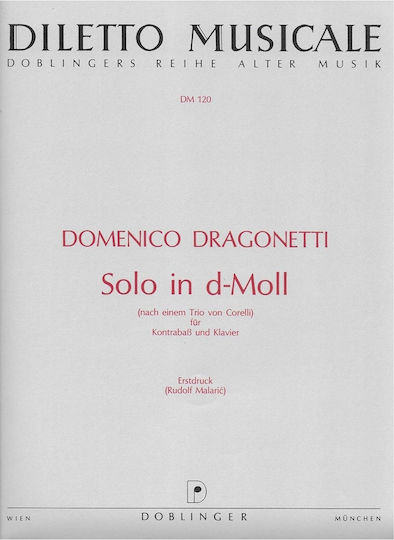 Doblinger Dragonetti Solo In D Minor Sheet Music for Piano