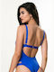 Bluepoint Badeanzug mit Offenem Rücken Blau