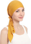 Turban Hair Headbands Women's Long Turban Scarf Yellow 1pcs TJM-592-1