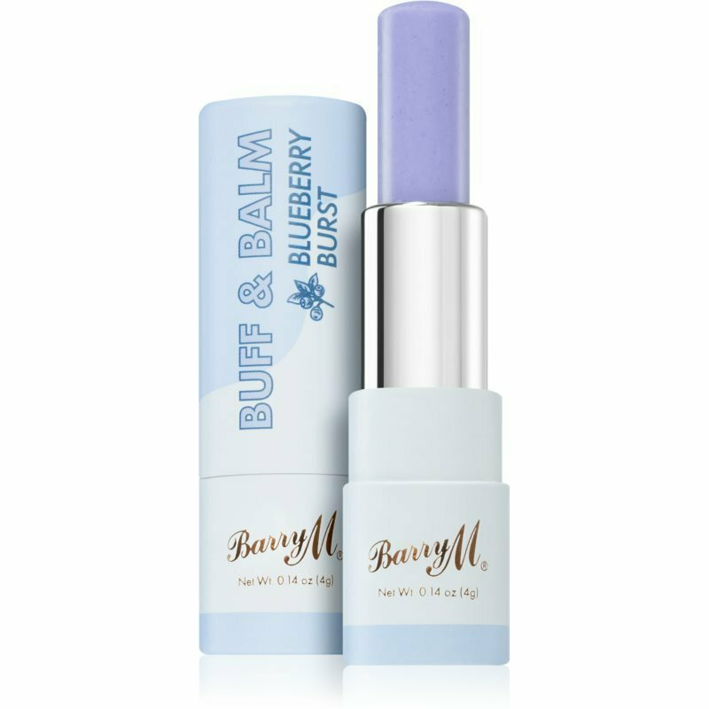 Barry M Buff And Balm Lip Tint In Purple Blueberry Burst - Peeling & Pflege In Einem, 100% Recycelbar