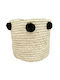 Kikadu Children's Storage Basket made of Straw Beige 40x40x40cm 1pcs