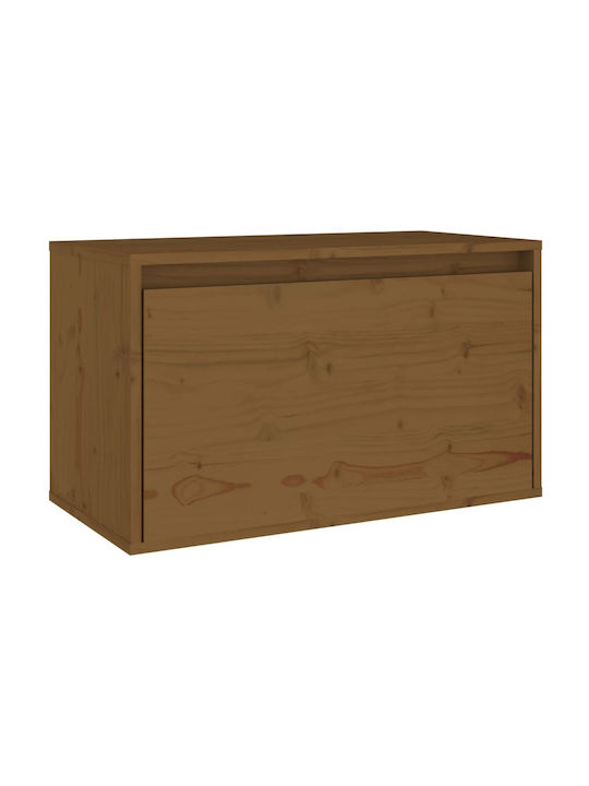 Wall Solid Wood Cabinet Brown 60x30x35cm