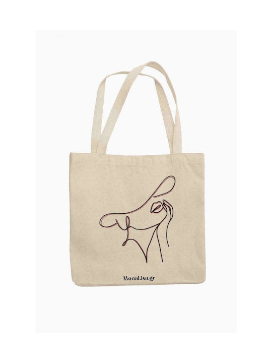 Lady Fabric Shopping Bag Beige