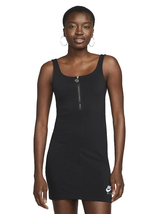 Nike Air Mini Καλοκαιρινό All Day Φόρεμα Βαμβακερό Μαύρο