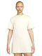 Nike Swoosh Mini Athletic Dress T-Shirt Short Sleeve Beige