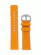 Hirsch Carbon Leather Strap Orange 20mm