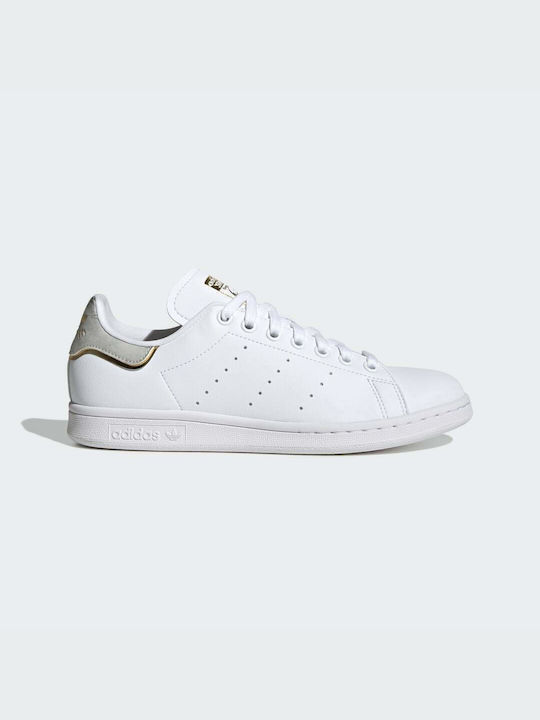 Adidas Stan Smith Γυναικεία Sneakers Cloud White / Aluminium / Gold Metallic