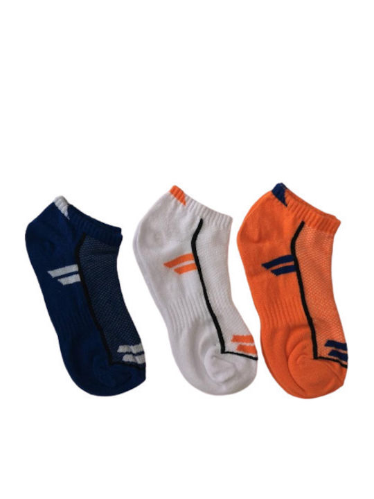 Kal-tsa Boys 3 Pack Ankle Socks Multicolour