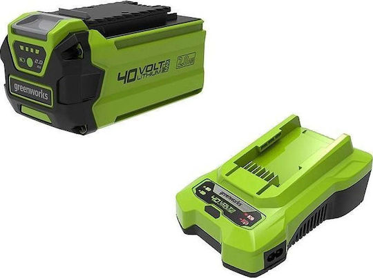Greenworks Σετ Μπαταρίας Λιθίου Χωρητικότητας 2Ah 40V με Φορτιστή GSK40B2