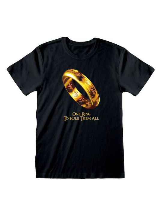 PCMerch One Ring to Rule Them All T-shirt σε Μαύρο χρώμα
