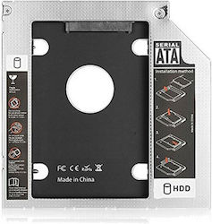 Qoltec Caddy Second HDD 9.5mm SATA / SATA2 HDD 9.5mm for CD / DVD-ROM Silver (51868)