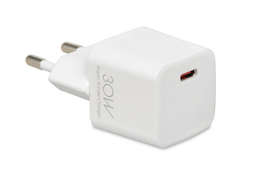 iBox Φορτιστής Χωρίς Καλώδιο με Θύρα USB-C 30W Power Delivery Λευκός (C-38)
