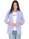 Silia D Lang Damen Mittellang Blazer Flieder skk-6969 (lprpl)