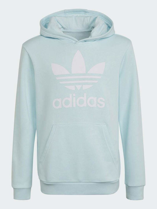 adidas Παιδικό Φούτερ με Κουκούλα και Τσέπες Γαλάζιο Trefoil