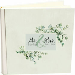 Album my album my album eucalyptus boho style with name Vasilis - Katerina album with rice paper 30x30cm and album box - 80 Pages