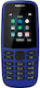 Nokia 105 (2019) Dual SIM Κινητό με Κουμπιά (Ελληνικό Μενού) Μπλε