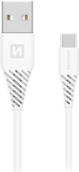 Swissten USB 3.1 Cable USB-C Male - USB-A White...