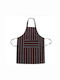 Stripes Wasserdicht Küchenschürze Schwarz 76x54cm 1Stück