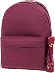 Polo Original Double Scarf School Bag Backpack Junior High-High School Dark Purple L31 x W20 x H41cm 30lt 2022