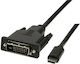 LogiLink Video Cable USB-C Male - DVI-D Black 1.8m UA0331