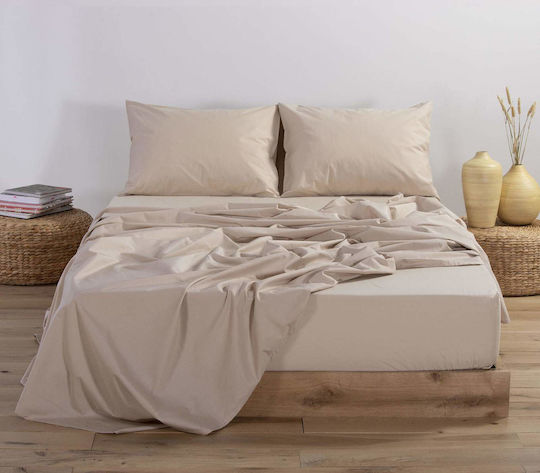 Nef-Nef Homeware Semi-Doppel 120x200+30cm mit Gummizug 016797 Beige