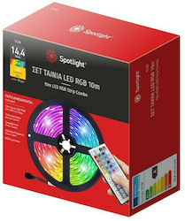 Spot Light Wasserdicht LED Streifen Versorgung 12V RGB Länge 5m Set mit Fernbedienung und Netzteil