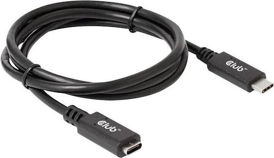 Club3D USB 3.1 Cable USB-C Male - USB-C Female 60W Black 1m