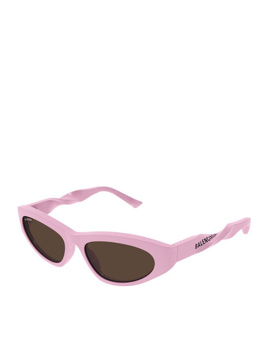 Balenciaga Damen Sonnenbrille mit Rosa Kunststoff Gestell und Schwarz Linse