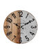 ArteLibre Wall Clock Wooden Multicolour Ø34cm