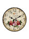 ArteLibre Antique Wall Clock Wooden Ecru Ø34cm