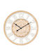 ArteLibre Ρολόι Τοίχου Ξύλινο Μπεζ 58cm